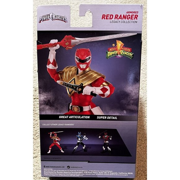 2018 New! Bandai Power Rangers Legacy Collection Armored Red Ranger GameStop MIB - Picture 2 of 3